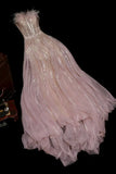 Sweet Sparkly A Line Strapless Tulle Sequin Long Prom Dress, Evening Dress HZ1024