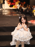 Cute Ball Gown Tulle Back With Bow Knot Flower Girl Dress HZ1024