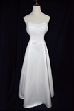 Vintage A Line Spaghetti Straps Ruffles Long Prom Dresses HZ1024
