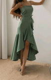 Vintage Sage Green New Mermaid Spaghetti Straps Custom Long Prom Dresses HZ1024