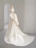 Fairytale Mermaid Off The Shoulder Short Sleeves White Long Wedding Dresses HZ1024