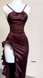 Vintage High Low Halter Burgundy Birthday Outfits Homecoming Dress HZ1024