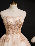 Sexy A line Strapless Tulle Short Homecoming Dresses HZ1024