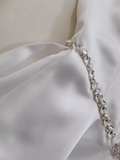 A Line Halter White Lace Homecoming Dress 18th Birthday Outfit HZ1024