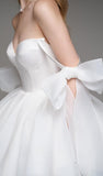 Simple Straps Sleeveless A line Satin Homecoming Dress HZ1024
